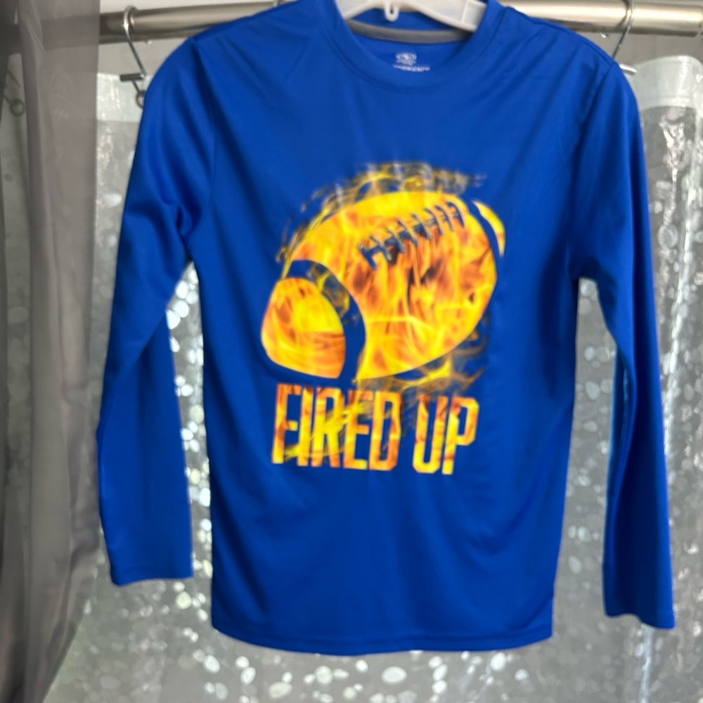 Athletic Works Blue and Yellow Long Sleeve Tee